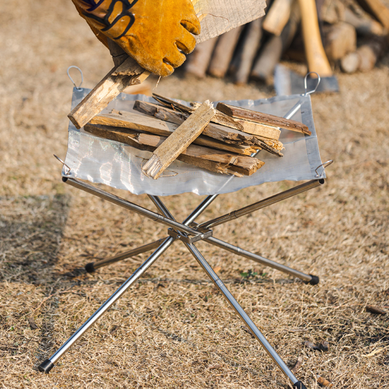 Camping Grills Firewood Stove  - مراجعة Camping Cooking Fire Stove وسعره