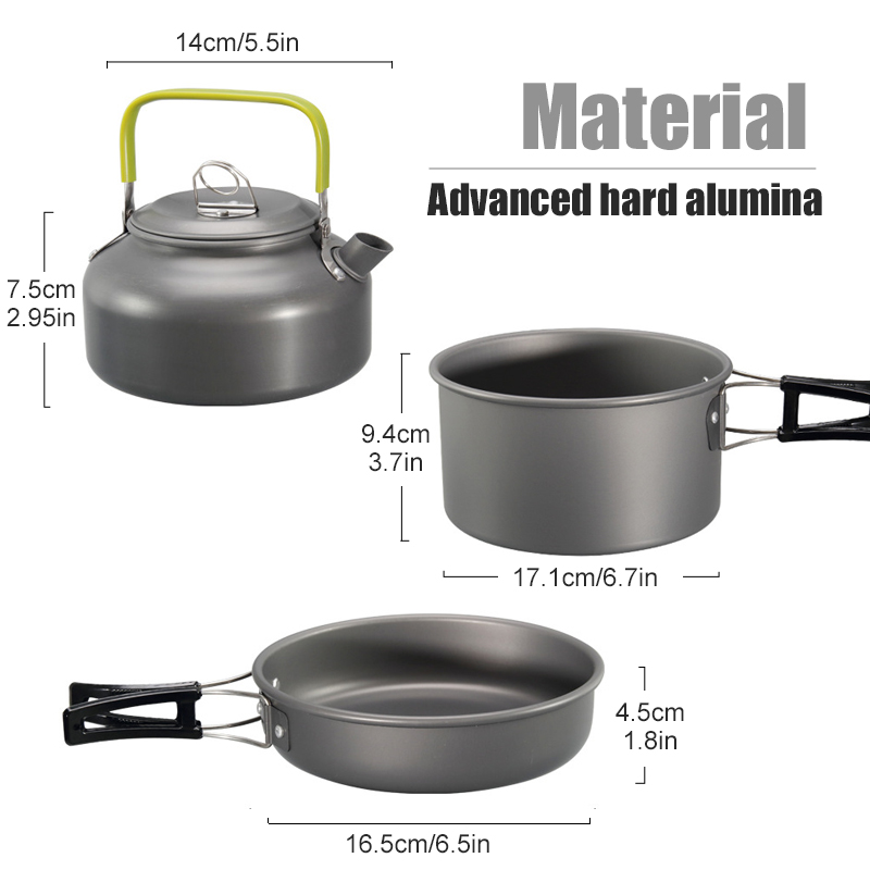 WESTTUNE Camping Cookware Kit  - مراجعة Camping Cooking Set With Kettle وسعره