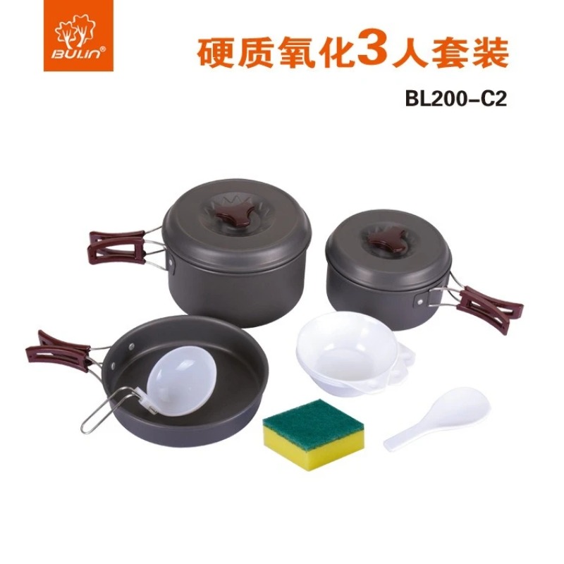 Bulin Outdoor Pot Set Pot Camp - مراجعة Camping Cooking Set With Kettle وسعره