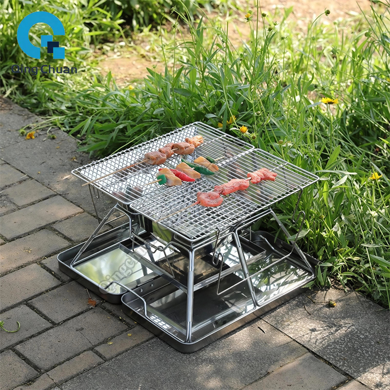 Camping Grill Charcoal Stove F - مراجعة Camping Cooking Area وسعره