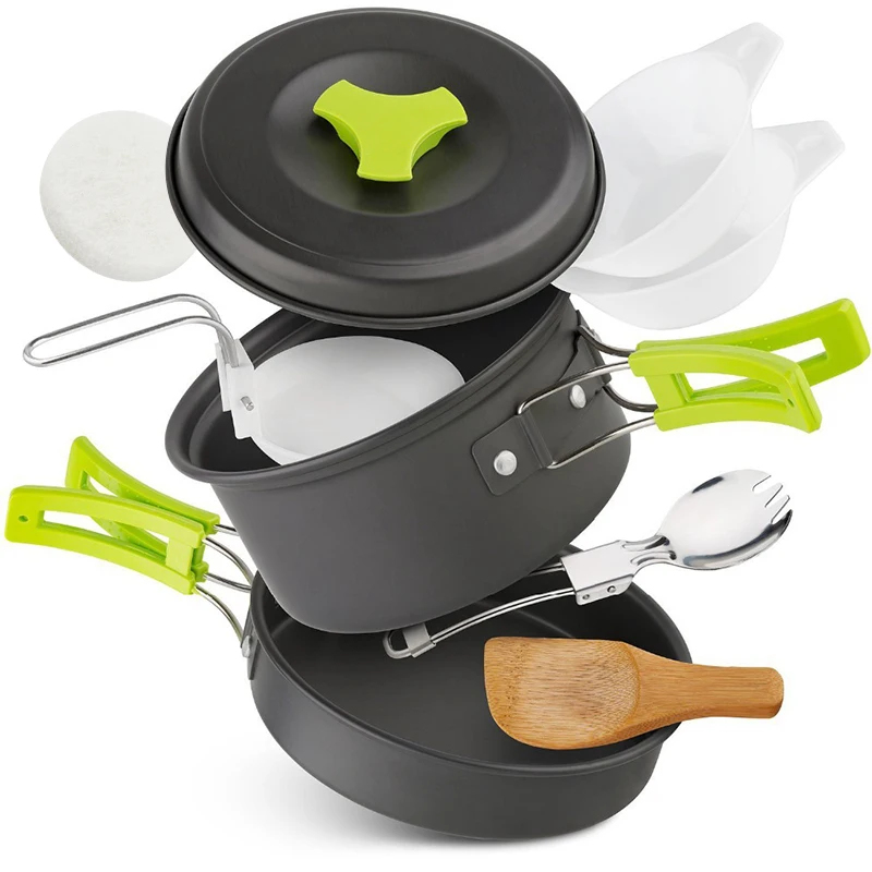 Portable Durable Camping Cookw - مراجعة Camping Cooking Essentials وسعره