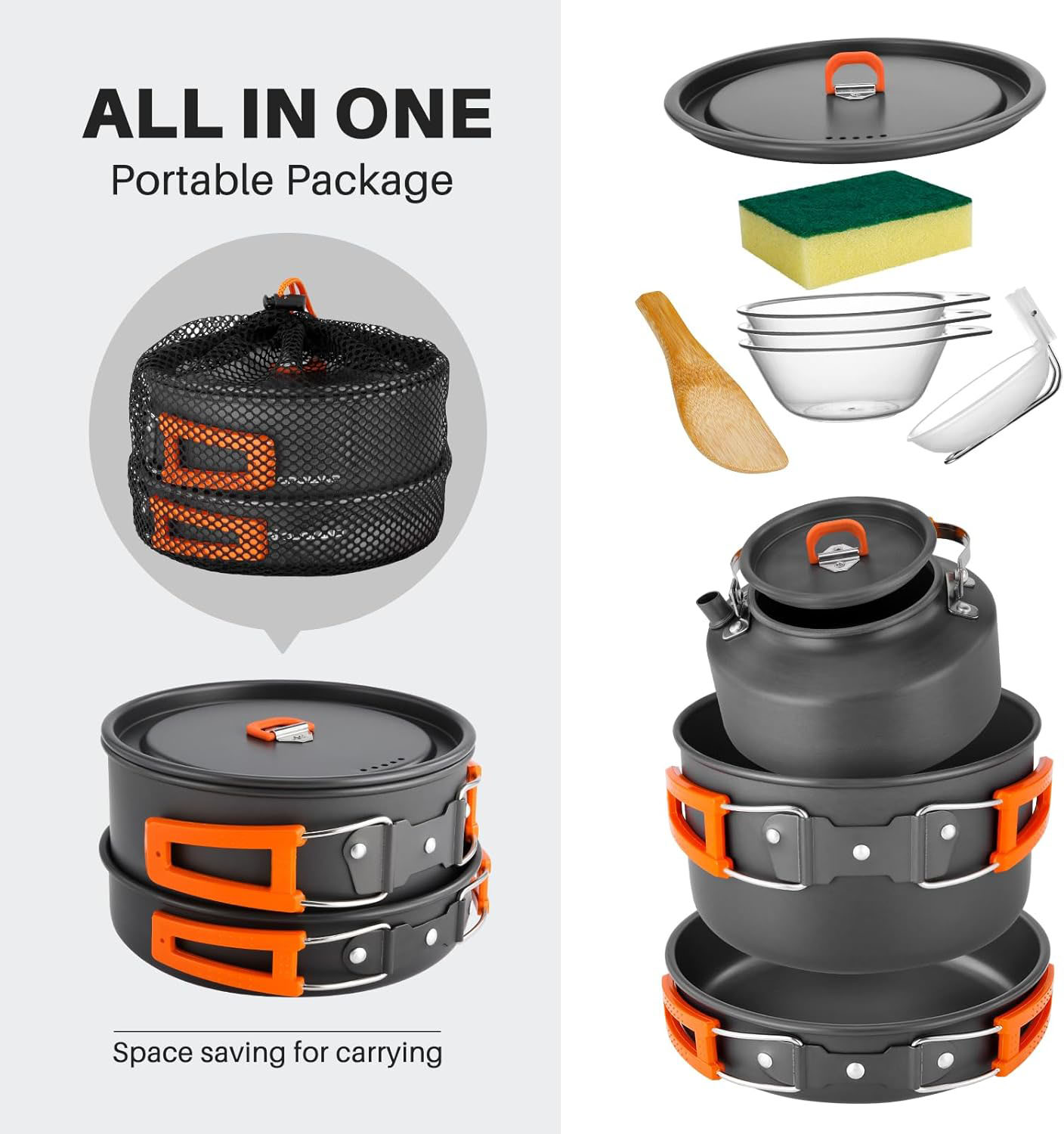 Camping cookware Camping pot a - مراجعة Camping Cooking Set With Kettle وسعره