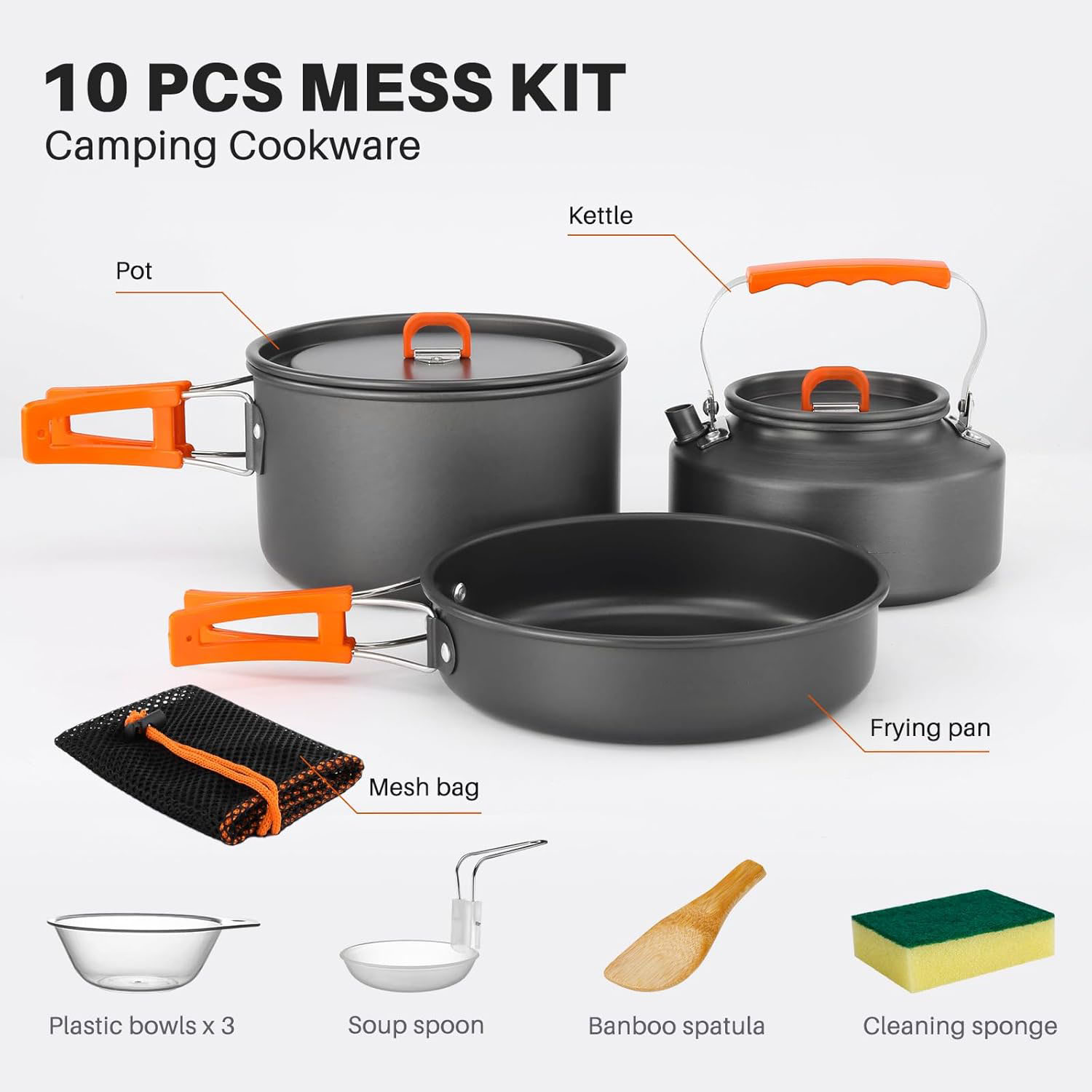 Camping cookware Camping pot a - مراجعة Camping Cooking Set With Kettle وسعره