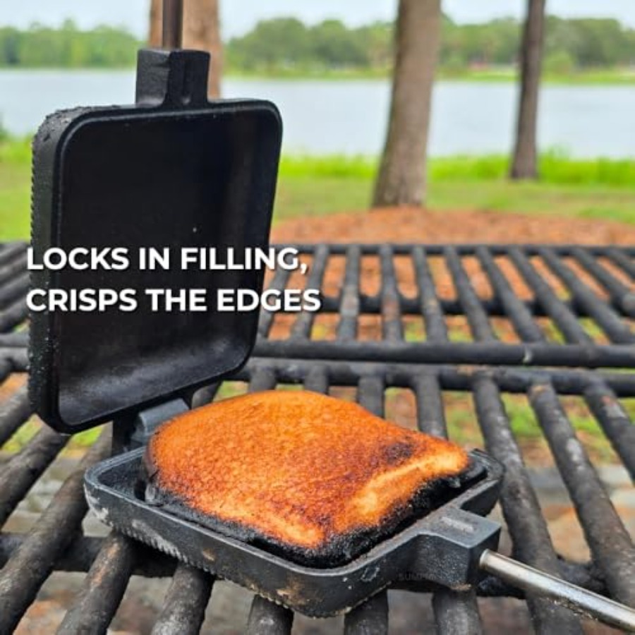 Pie Iron Set Large Cast Iron S - مراجعة Camping Cooking Set Large وسعره