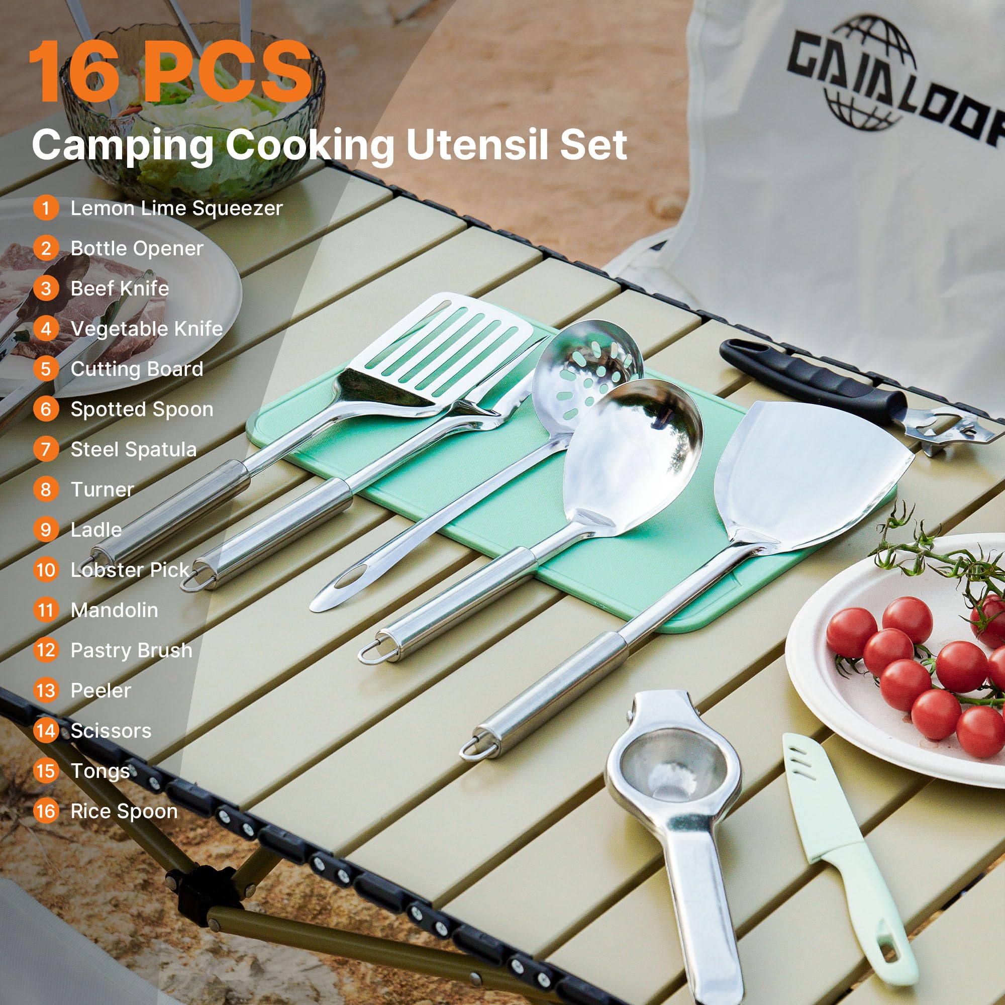 Camping Cooking Utensils Set C - مراجعة Camping Cooking Essentials وسعره