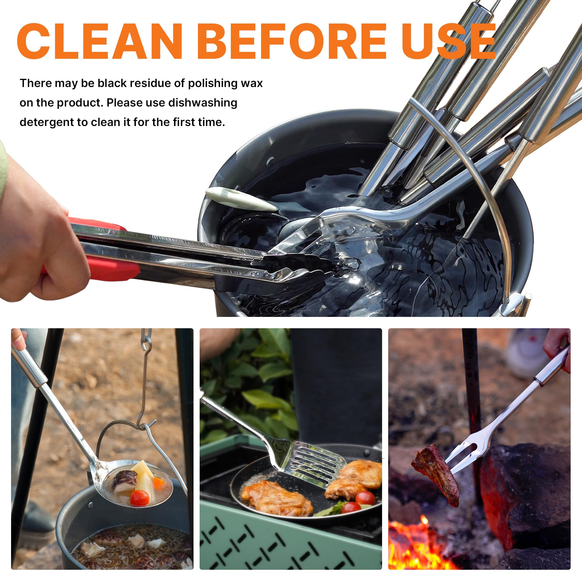 Camping Cooking Utensils Set C - مراجعة Camping Cooking Essentials وسعره