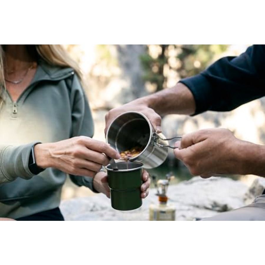 Stainless Steel Camping Cookwa - مراجعة Nesting Camping Cooking Set وسعره