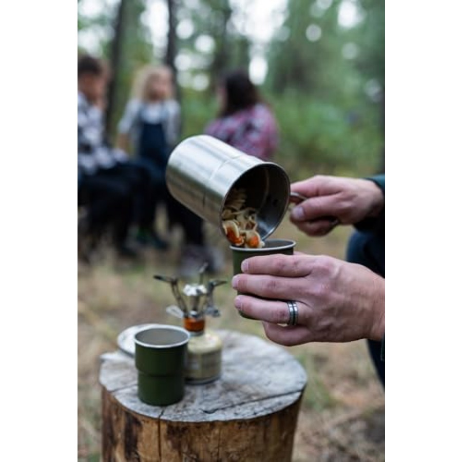 Stainless Steel Camping Cookwa - مراجعة Nesting Camping Cooking Set وسعره