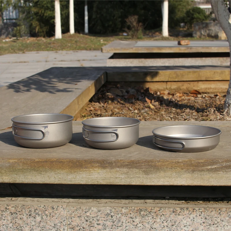 Keith 3PCS Titanium Cookware P - مراجعة Camping Cooking Set Large وسعره