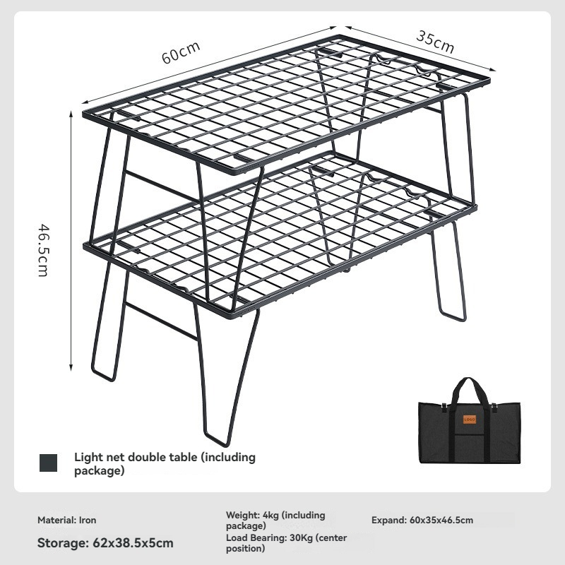 CAMPINGMOON T-235-2T 2Layers P - مراجعة Camping Cooking Rack وسعره