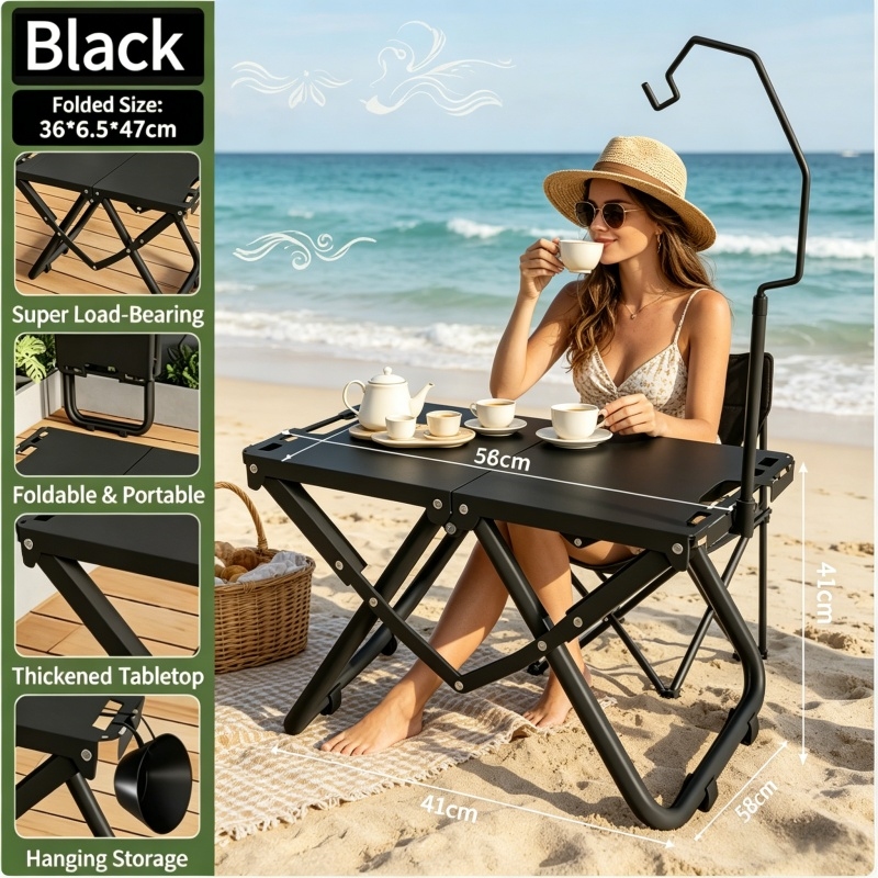 Home Household Portable Foldin - مراجعة Camping Cooking Table وسعره