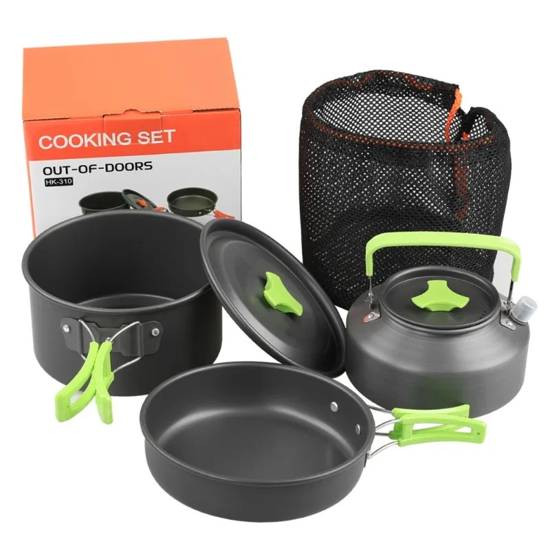 Camping Cooking Set, Outdoor K - مراجعة Camping Cooking Set With Kettle وسعره