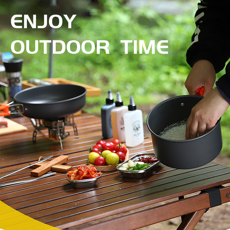 Camping Cooking Set, Outdoor K - مراجعة Camping Cooking Set With Kettle وسعره