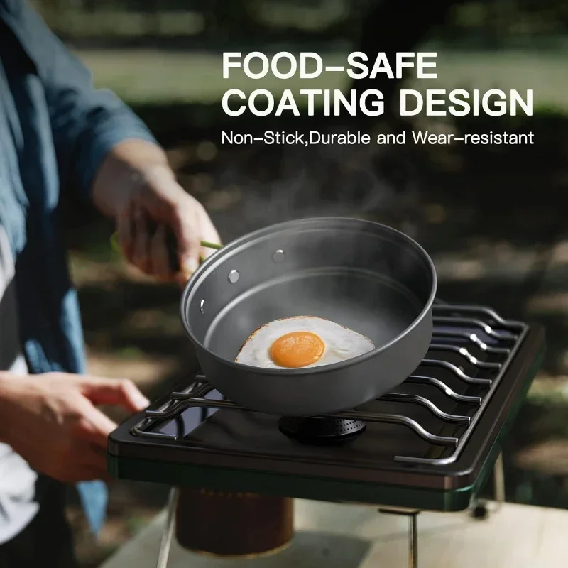 Camping Cooking Set, Outdoor K - مراجعة Camping Cooking Set With Kettle وسعره