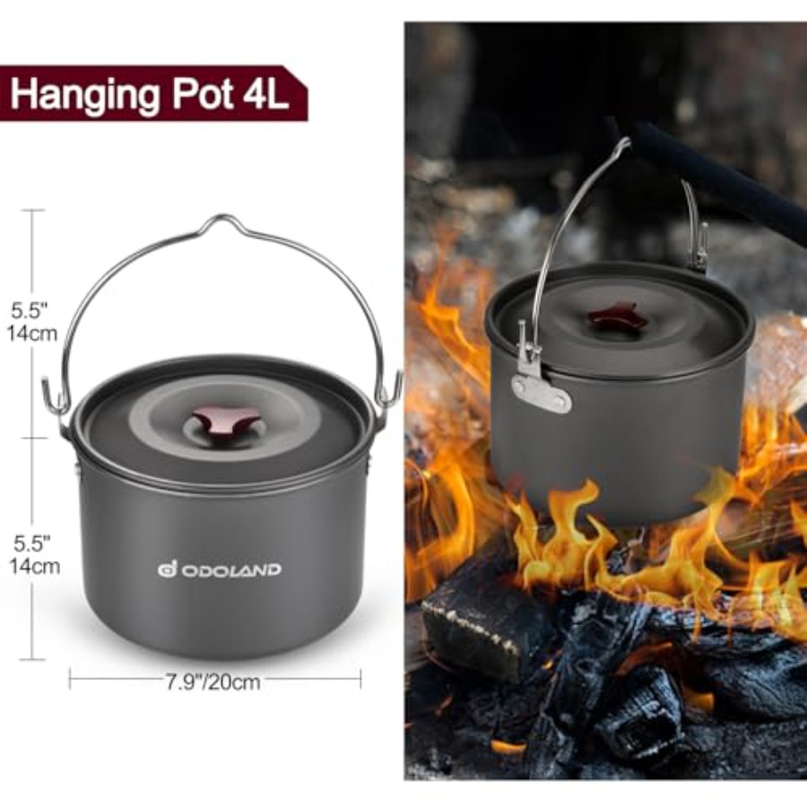 22pcs Camping Cookware Mess Ki - مراجعة Camping Cooking Set With Kettle وسعره