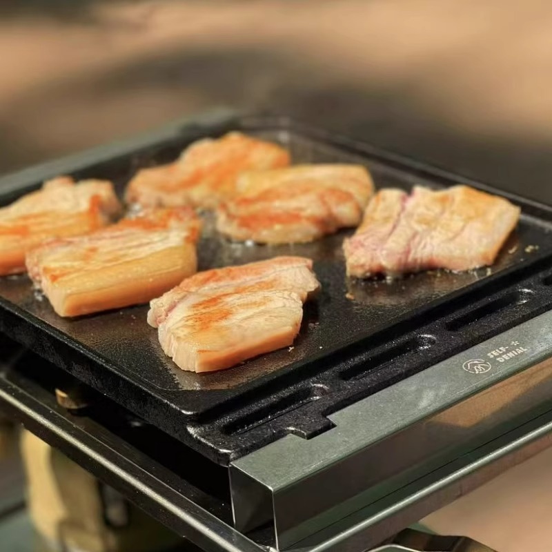 Outdoor Barbecue Grill Plate f - مراجعة Camping Cooking Set Large وسعره