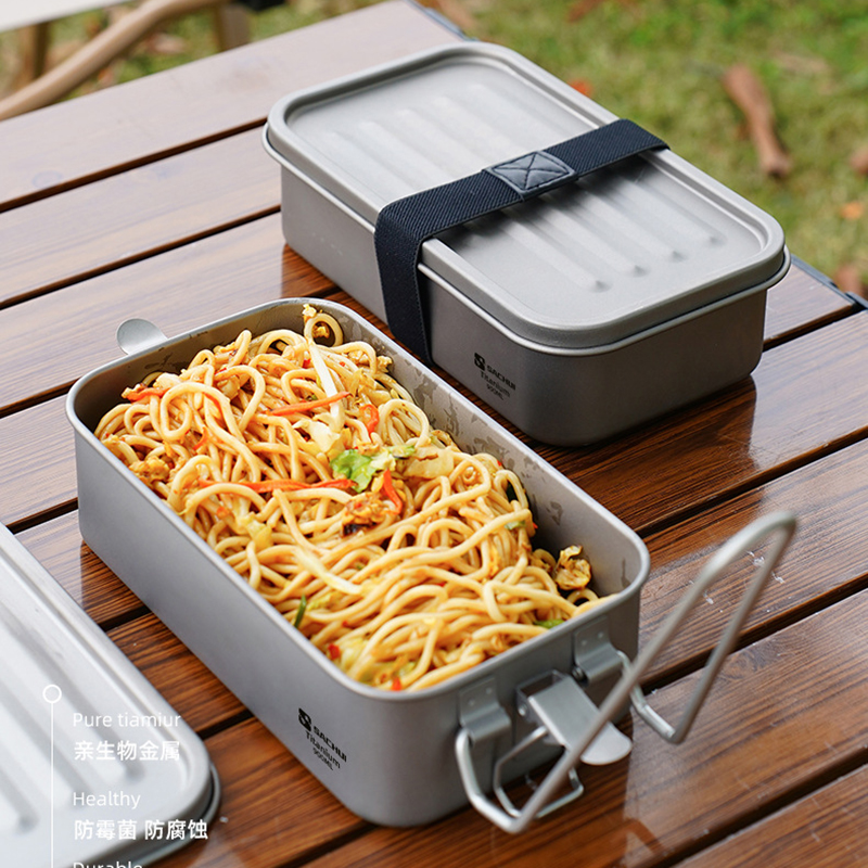 900ml Sealed Titanium Lunch Ca - مراجعة Mess Kit Titanium وسعره