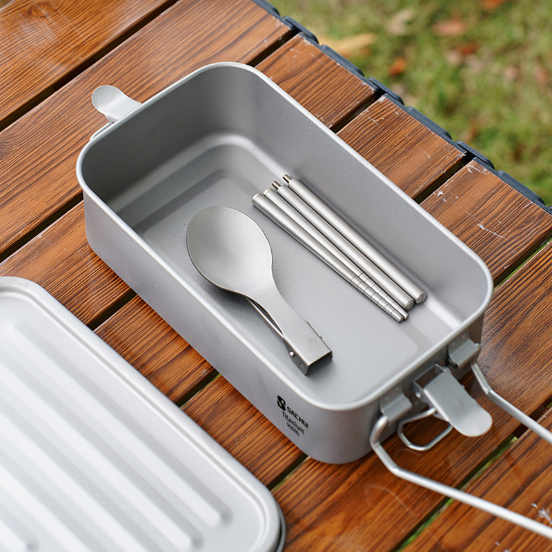 900ml Sealed Titanium Lunch Ca - مراجعة Mess Kit Titanium وسعره