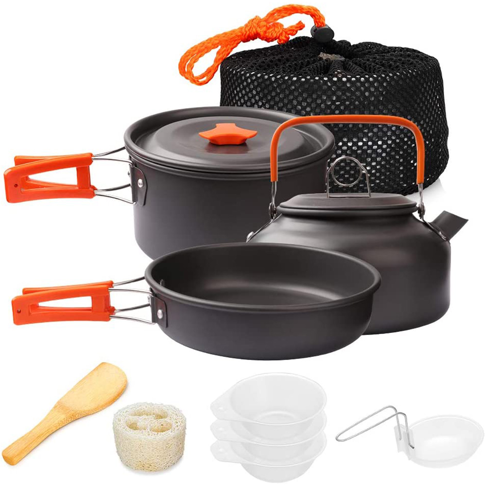 1pcs/1set Camping Cookware Kit - مراجعة Camping Cooking Essentials وسعره