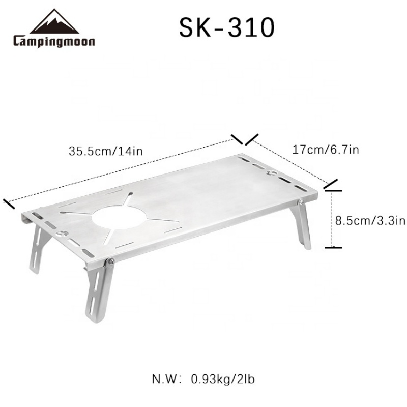 CAMPINGMOON SK-310 Multifuncti - مراجعة Camping Cooking Table With Windshield وسعره