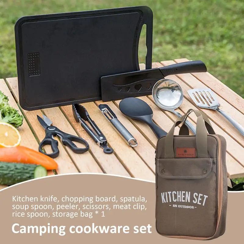 8pcs Camping Kitchen Cookware  - مراجعة Camping Cooking Pots And Pans وسعره