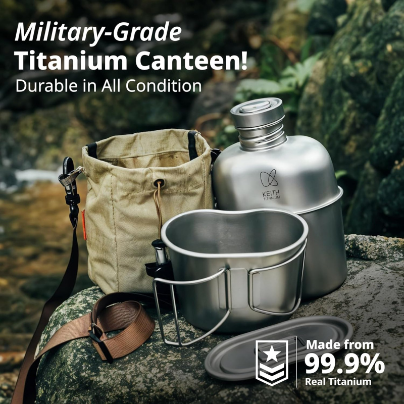 Keith Titanium Bottle Outdoor  - مراجعة Mess Kit Titanium وسعره