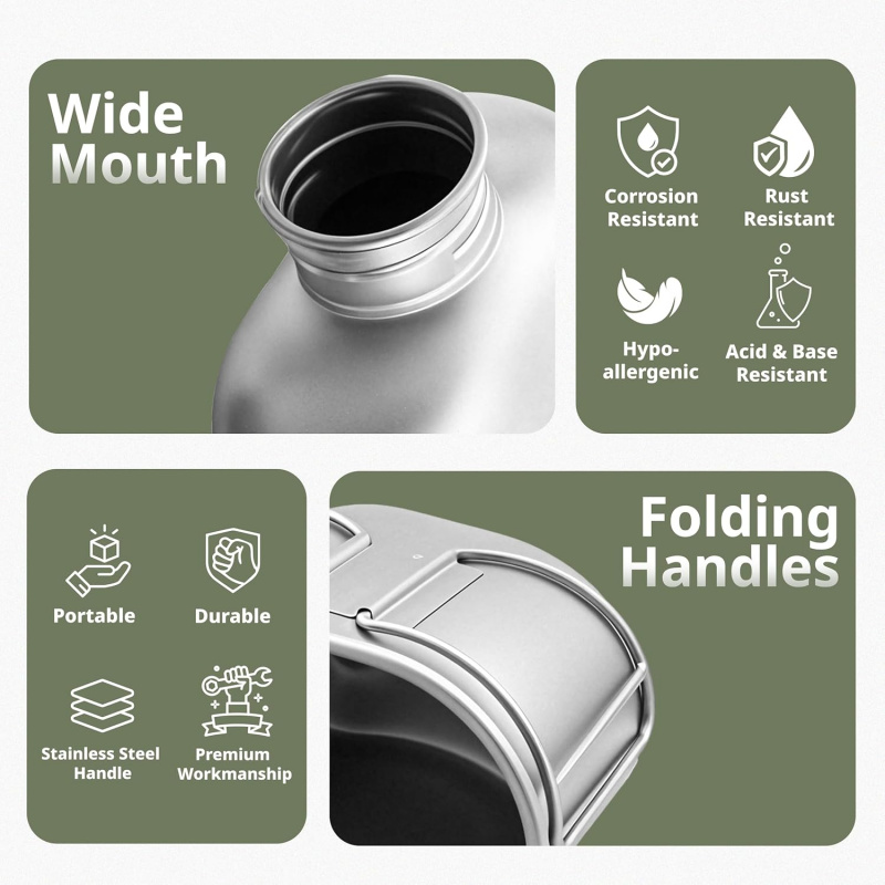 Keith Titanium Bottle Outdoor  - مراجعة Mess Kit Titanium وسعره