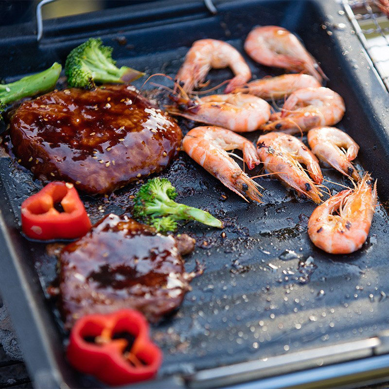 Outdoors Thick Square Grill Pa - مراجعة Camping Cooking Plate وسعره