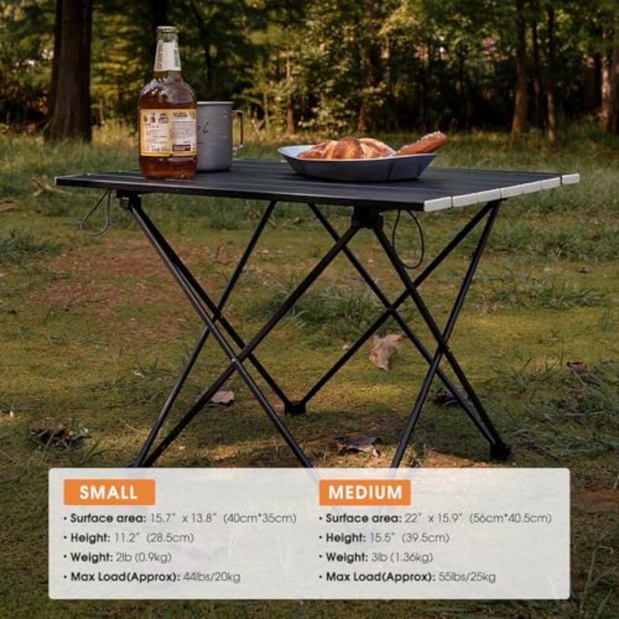 Ultralight Folding Camping Tab - مراجعة Camping Cooking Table With Windshield وسعره