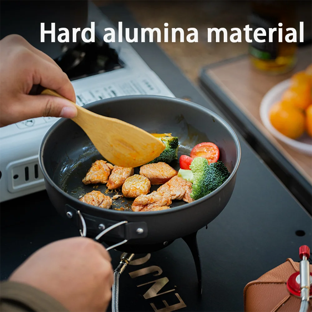 Large Capacity Non-Stick Campi - مراجعة Nesting Camping Cooking Set وسعره