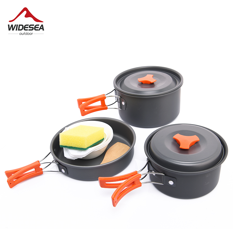 Widesea Camping Outdoor Cookwa - مراجعة Camping Cooking Set With Kettle وسعره