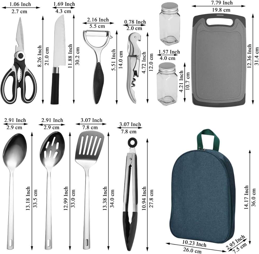 Camping Cooking Utensil Set 10 - مراجعة Camping Cooking Grill وسعره