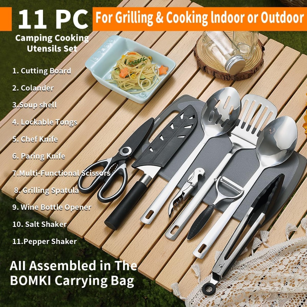 Camping Cooking Utensil Set 10 - مراجعة Camping Cooking Grill وسعره