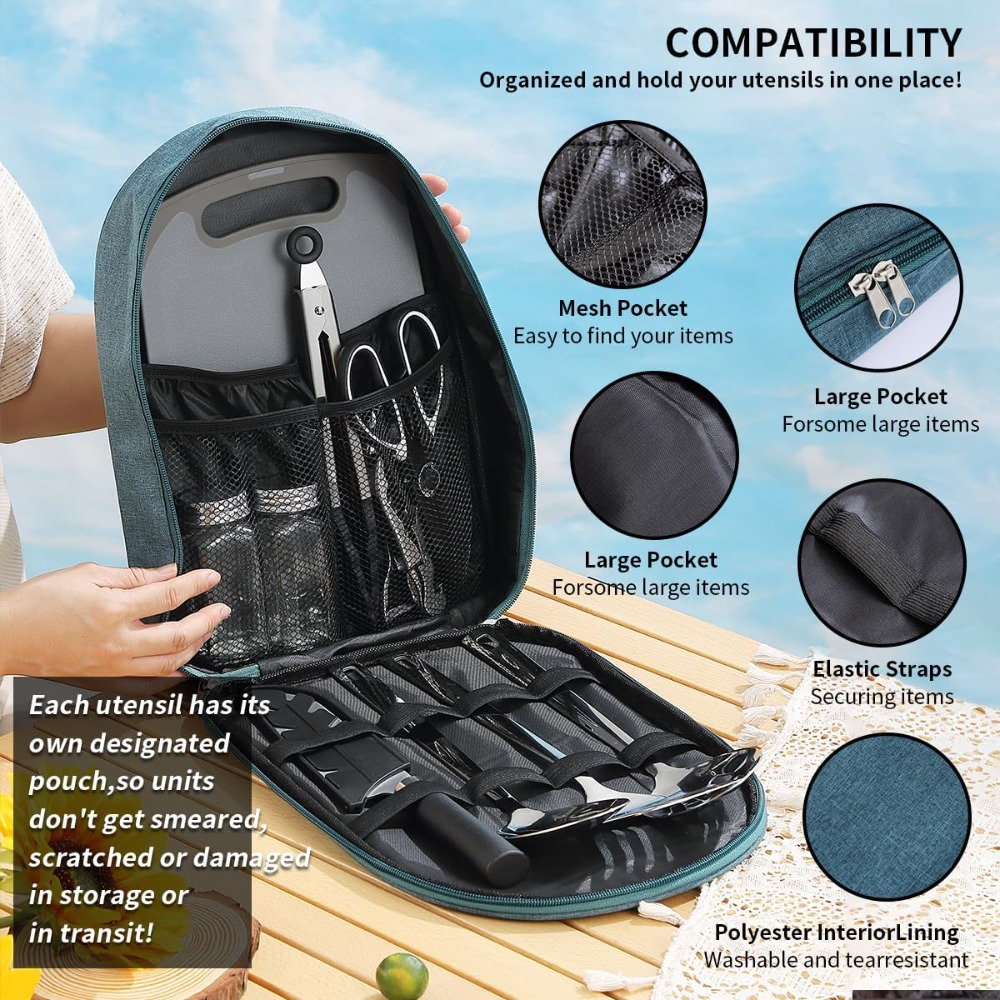 Camping Cooking Utensil Set 10 - مراجعة Camping Cooking Grill وسعره