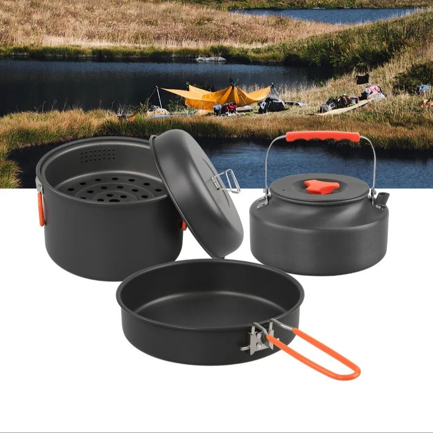Outdoor Cookware Set Camping C - مراجعة Camping Cooking Pots And Pans وسعره