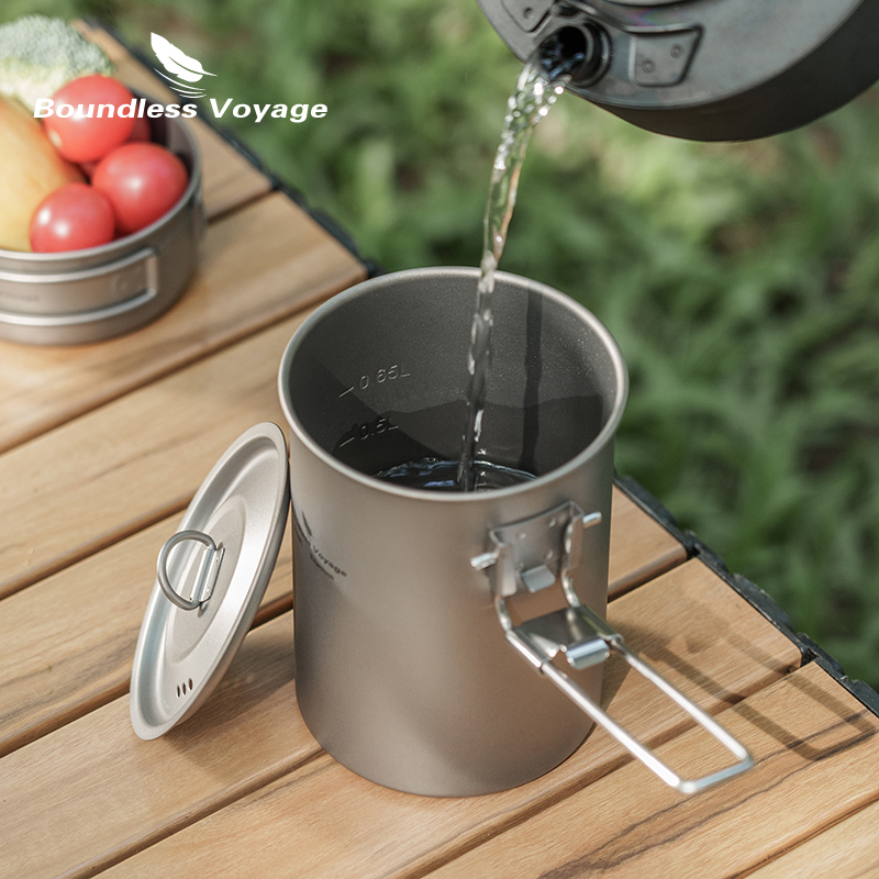 Boundless Voyage 900ml Titaniu - مراجعة Camping Cooking Mug وسعره