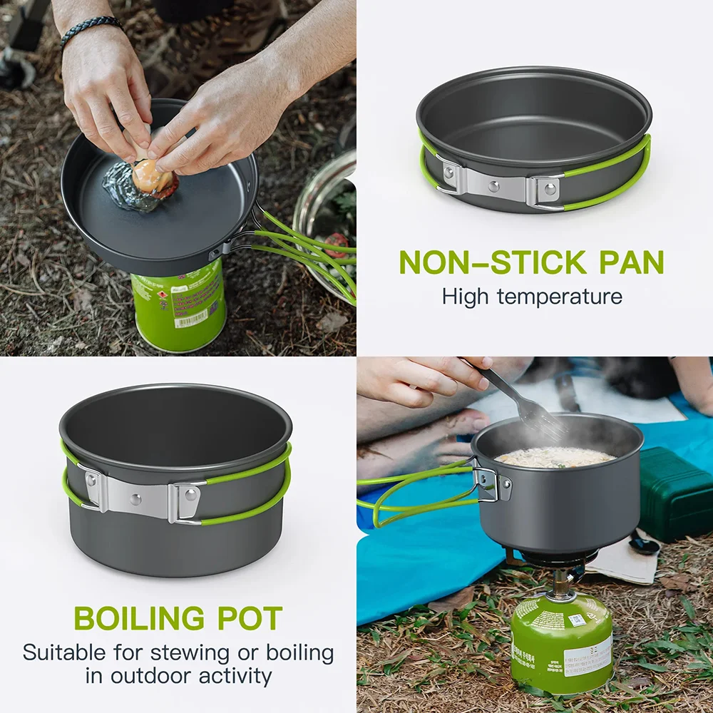 Outdoor Cooking Camping utensi - مراجعة Camping Cooking Materials وسعره