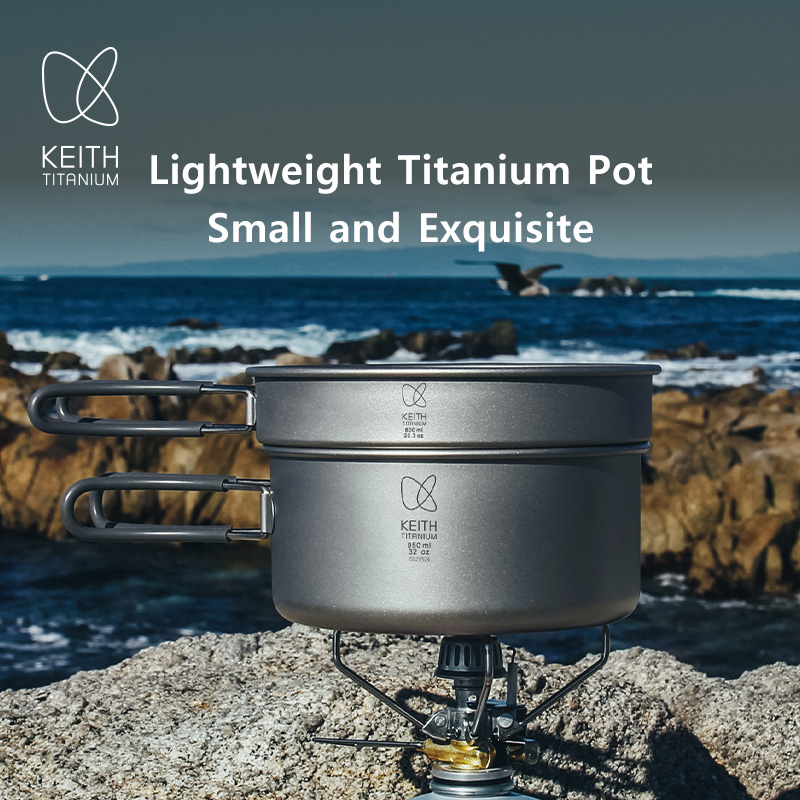 Keith Titanium Pot Set Outdoor - مراجعة Nesting Camping Cooking Set وسعره