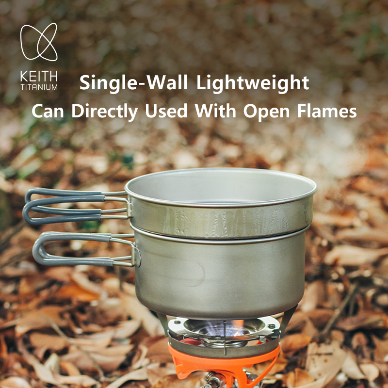 Keith Titanium Pot Set Outdoor - مراجعة Nesting Camping Cooking Set وسعره