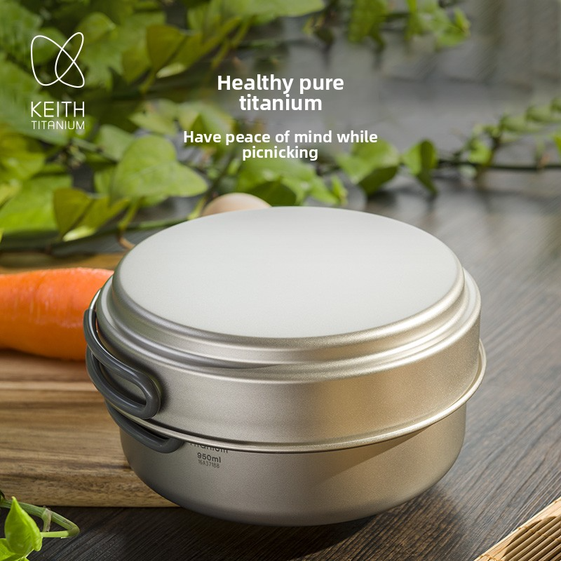 Keith Titanium Pot Set Outdoor - مراجعة Nesting Camping Cooking Set وسعره