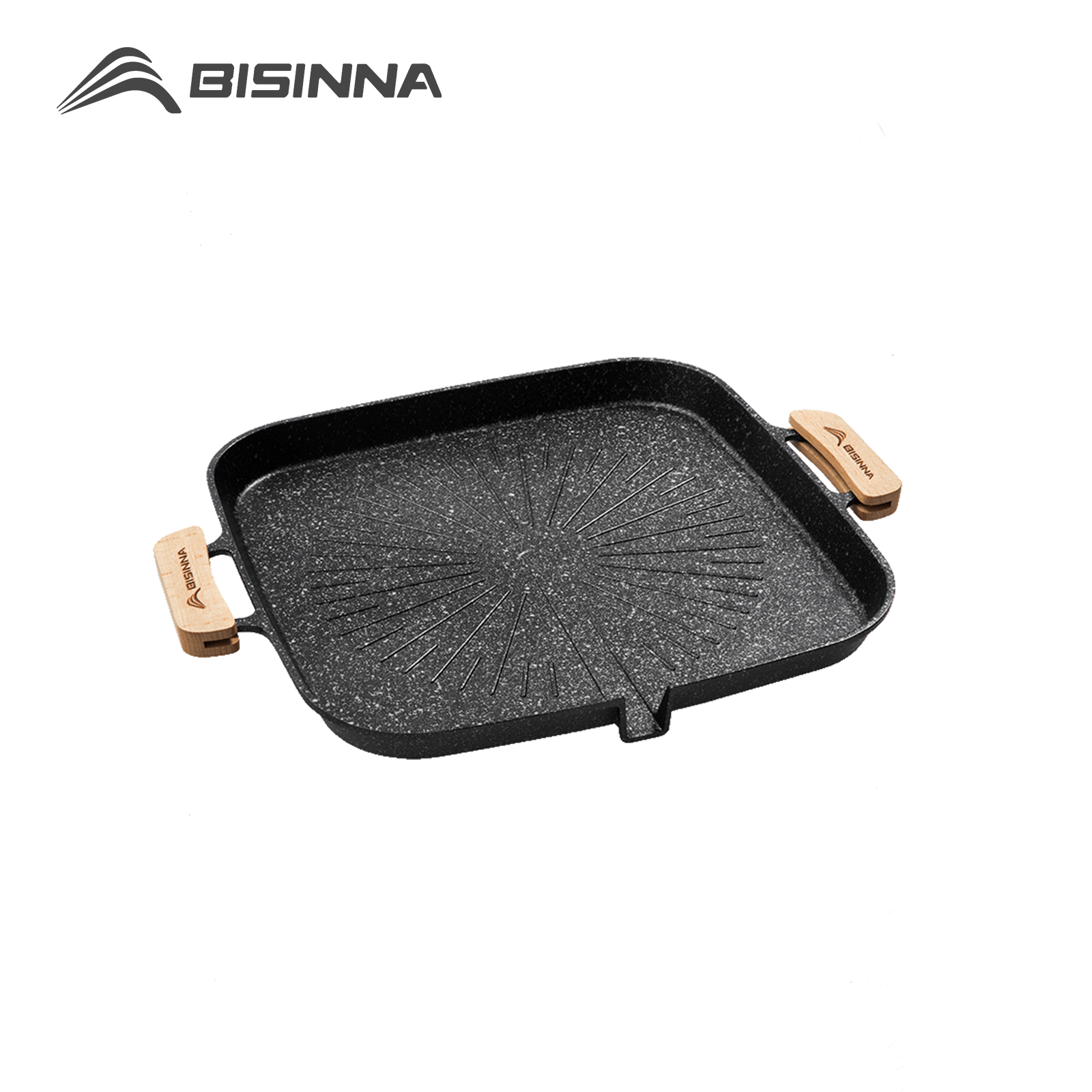BISINNA Square BBQ Grill Pan N - مراجعة Camping Cooking Plate وسعره