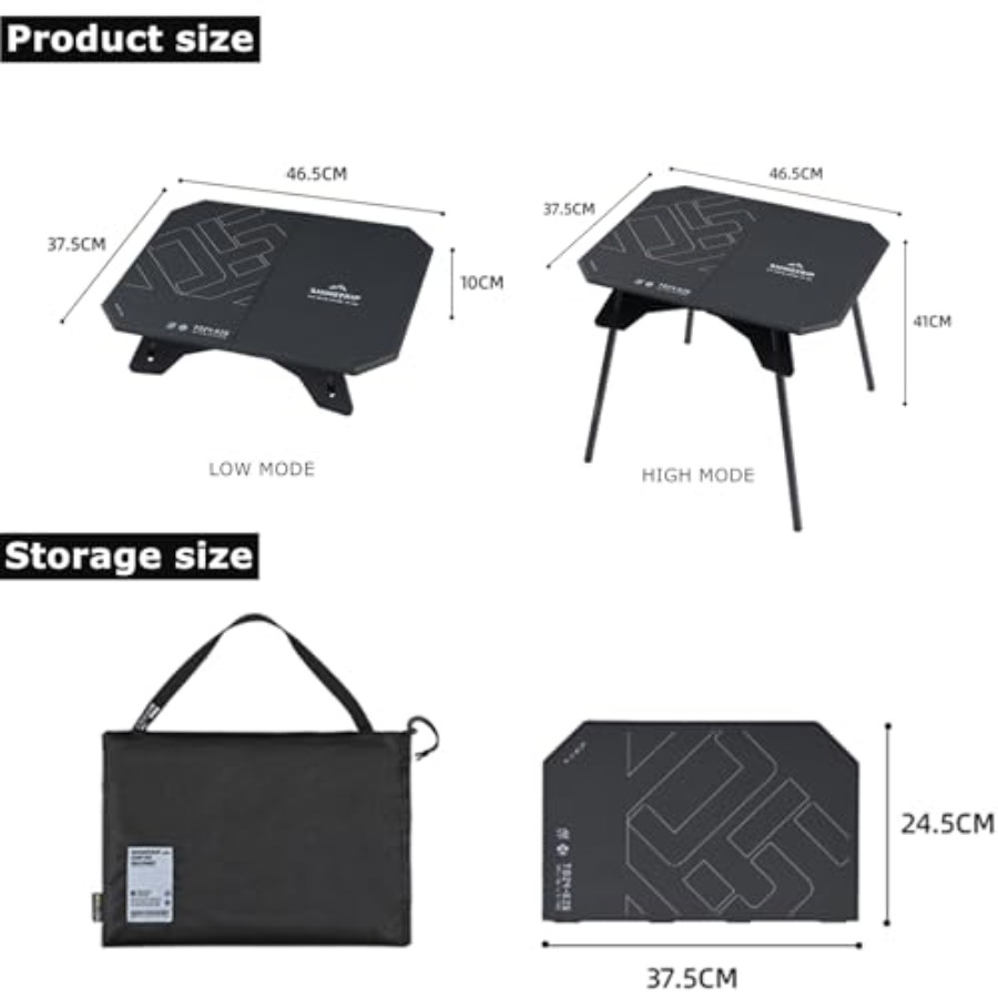 Folding Camp Table 2 in1 Adjus - مراجعة Camping Cooking Table With Windshield وسعره