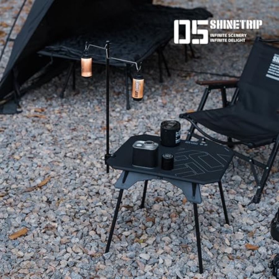 Folding Camp Table 2 in1 Adjus - مراجعة Camping Cooking Table With Windshield وسعره