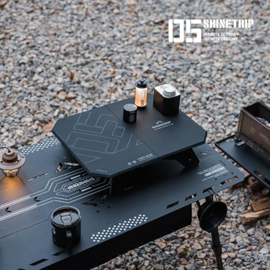 Folding Camp Table 2 in1 Adjus - مراجعة Camping Cooking Table With Windshield وسعره