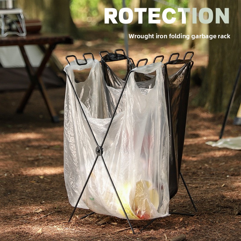 Portable Folding Garbage Bag H - مراجعة Camping Cooking Rack وسعره