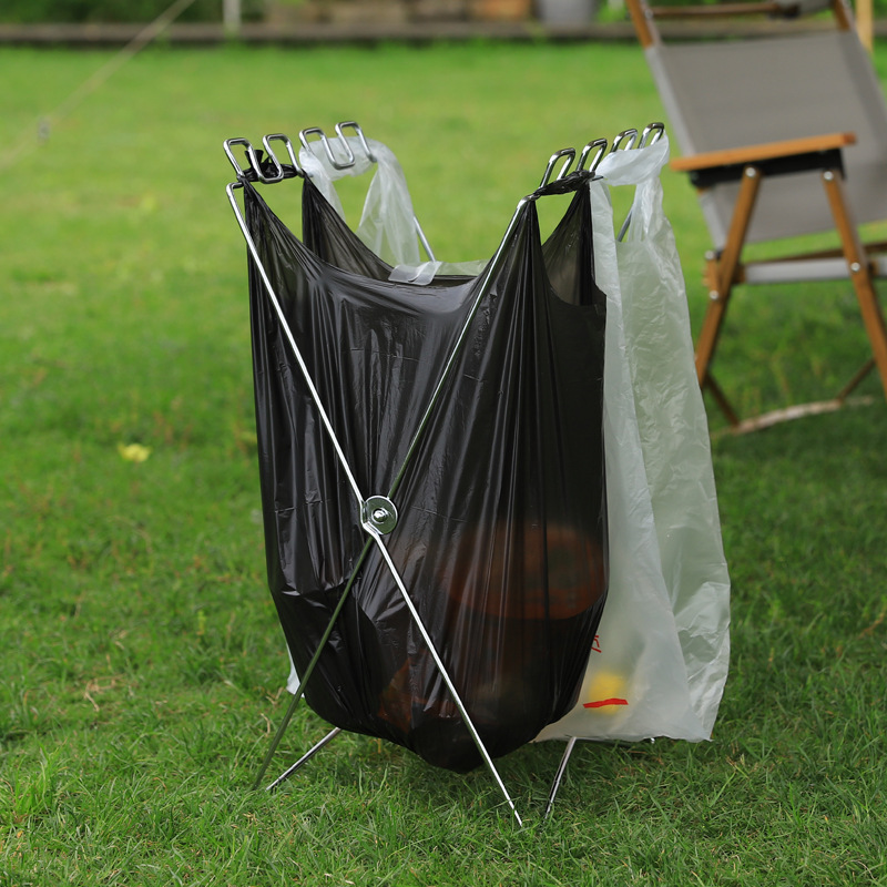 Portable Folding Garbage Bag H - مراجعة Camping Cooking Rack وسعره