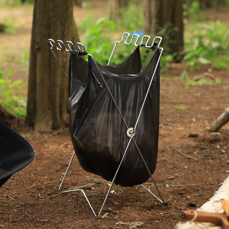 Portable Folding Garbage Bag H - مراجعة Camping Cooking Rack وسعره
