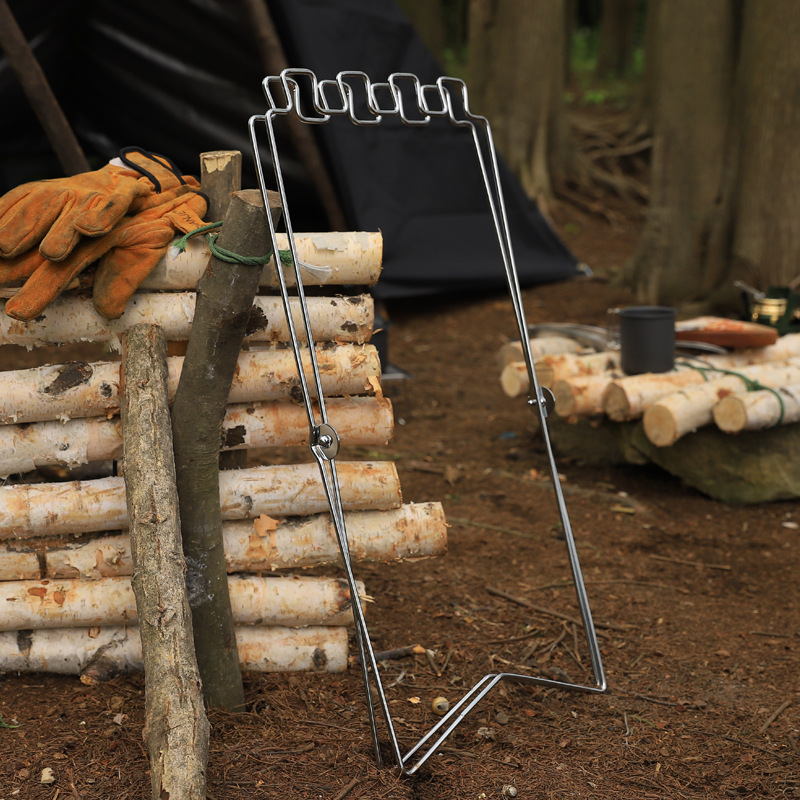 Portable Folding Garbage Bag H - مراجعة Camping Cooking Rack وسعره