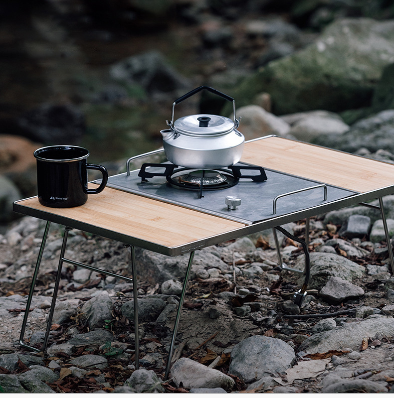 Outdoor foldable card-type cam - مراجعة Camping Cooking Table With Windshield وسعره