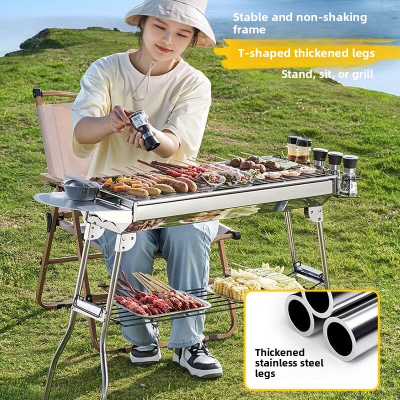 Portable Stainless Steel BBQ G - مراجعة Camping Cooking Requirements وسعره
